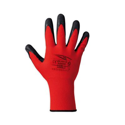 GUANTI FILO CONTINUO/LATTICE TECHNOGRAB ROSSO/NERO TG.10